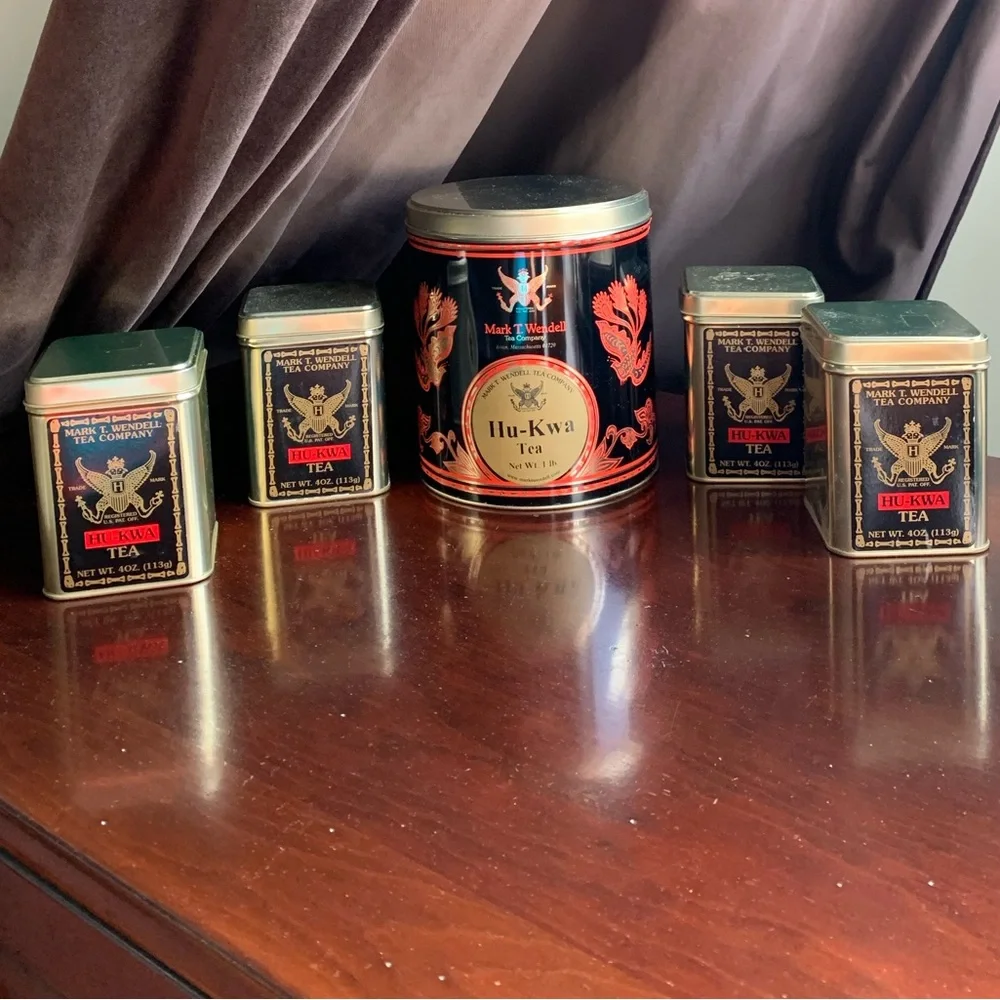 Lot of 5 Metal Tea Tins from Mark T. Wendell Tea Company - Picture 1 of 16